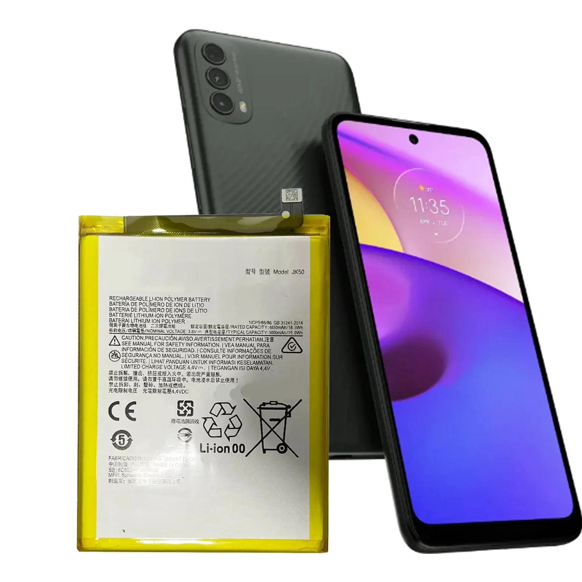 JK50 Battery For Motorola G7 Power Moto G POWER 2022 / G20 / G31 Battery Original Capacity Replacement Mobile Phone Batteries
JK50 Battery For Motorola G7 Power Moto G POWER 2022 / G20 / G31 Battery Original Capacity Replacement Mobile Phone Batteries
