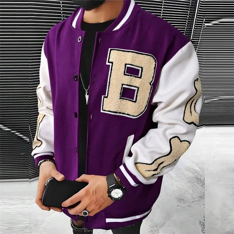 Men's Jacket 2023 Autumn New Fashion Trend Youth Color Matching Long Sleeve Hip Hop Baseball Uniform
Men's Jacket 2023 Autumn New Fashion Trend Youth Color Matching Long Sleeve Hip Hop Baseball Uniform