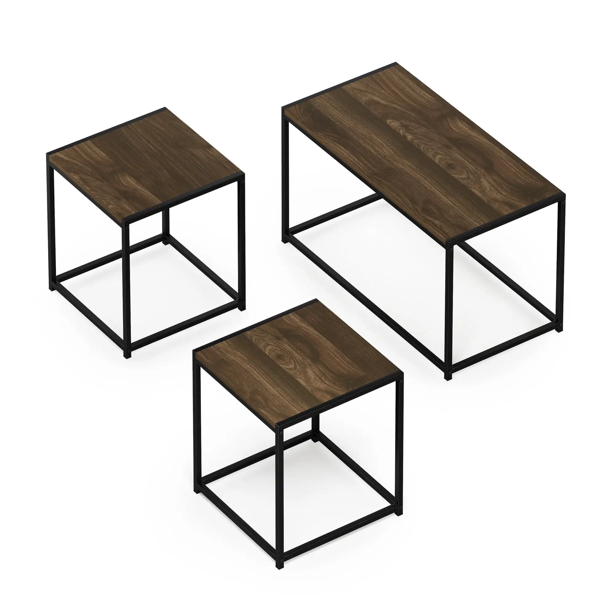 Modern Wooden Three-Piece Coffee Table Set in Walnut Finish
Modern Wooden Three-Piece Coffee Table Set in Walnut Finish