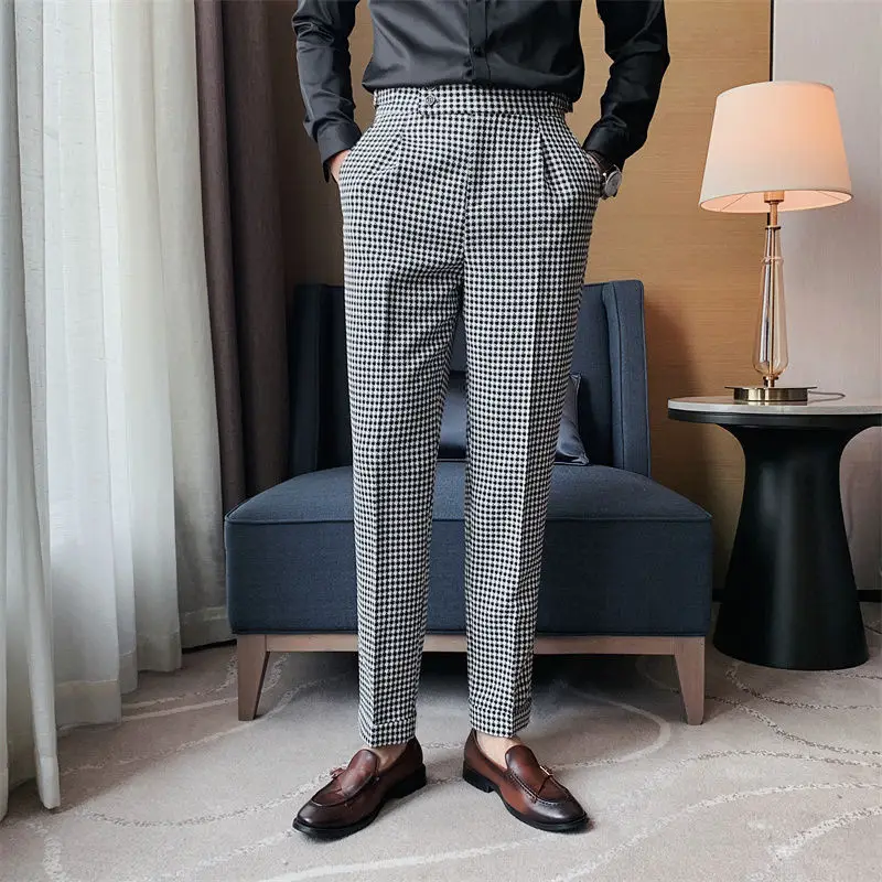 Men 2023 Spring Autumn New Fashion Plaid Casual Pants Male Slim Fit Suit Pants Men Streetwear Social Business Trousers V166
Men 2023 Spring Autumn New Fashion Plaid Casual Pants Male Slim Fit Suit Pants Men Streetwear Social Business Trousers V166