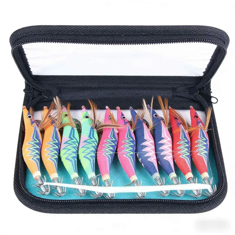 Luminous wooden shrimp lure set for night fishing2.5-3.5Specialized squid hook for sea fishing and freshwater fishing, biomimeti
Luminous wooden shrimp lure set for night fishing2.5-3.5Specialized squid hook for sea fishing and freshwater fishing, biomimeti