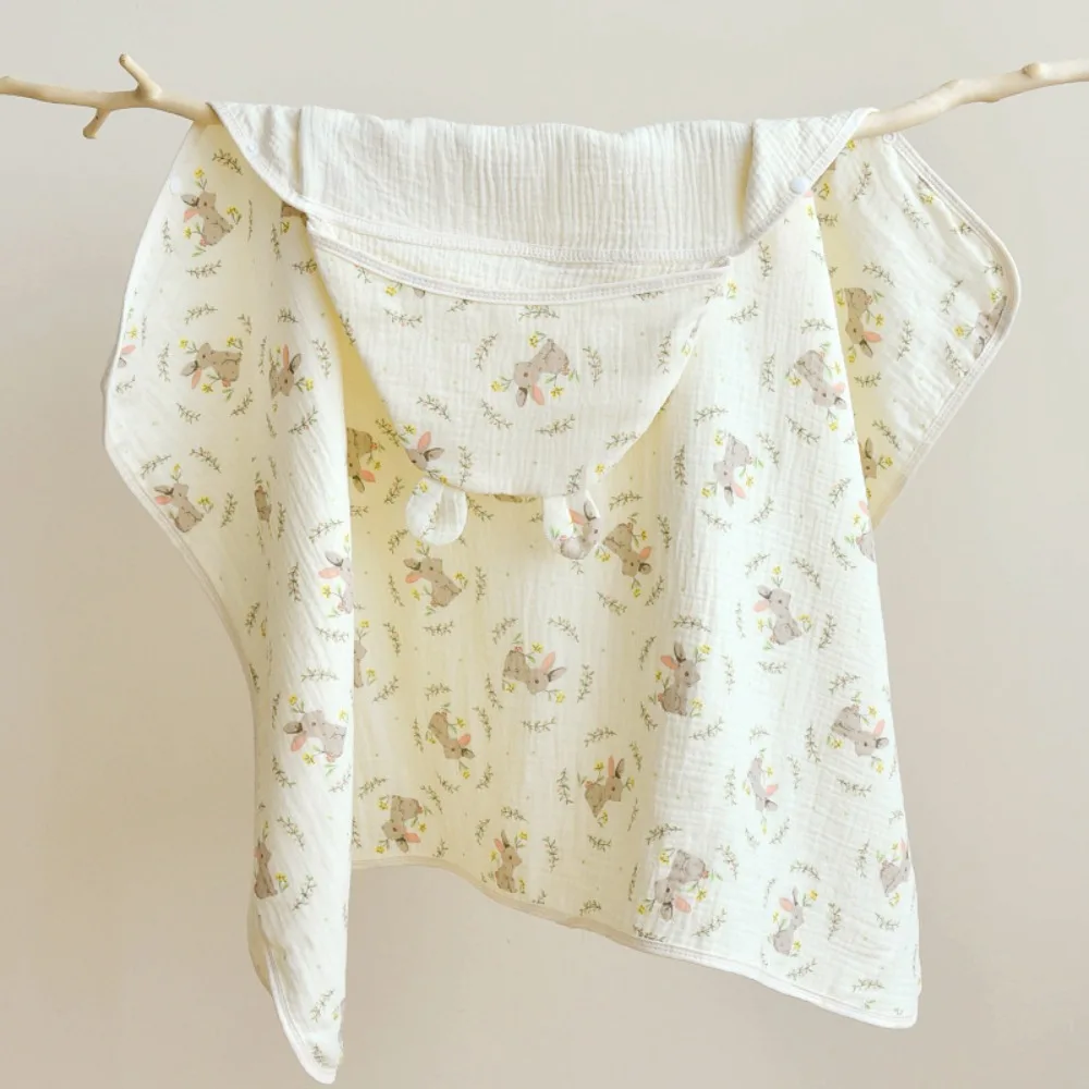 Bear Printed Infant Hooded Towel Wrap Blanket Single Layer Cloak Pure Cotton Gauze Breathable Material Soft Texture
Bear Printed Infant Hooded Towel Wrap Blanket Single Layer Cloak Pure Cotton Gauze Breathable Material Soft Texture