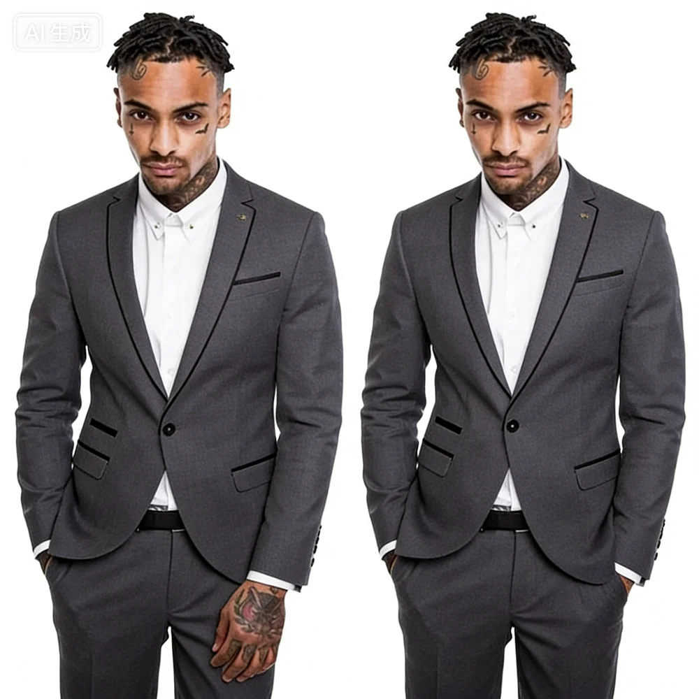 Мужской классический костюм-тройка, однобортный, с лацканами, пиджак и брюки, смокинг для жениха, приталенный крой, деловой, повседневный, 2 предмета
Мужской классический костюм-тройка, однобортный, с лацканами, пиджак и брюки, смокинг для жениха, приталенный крой, деловой, повседневный, 2 предмета