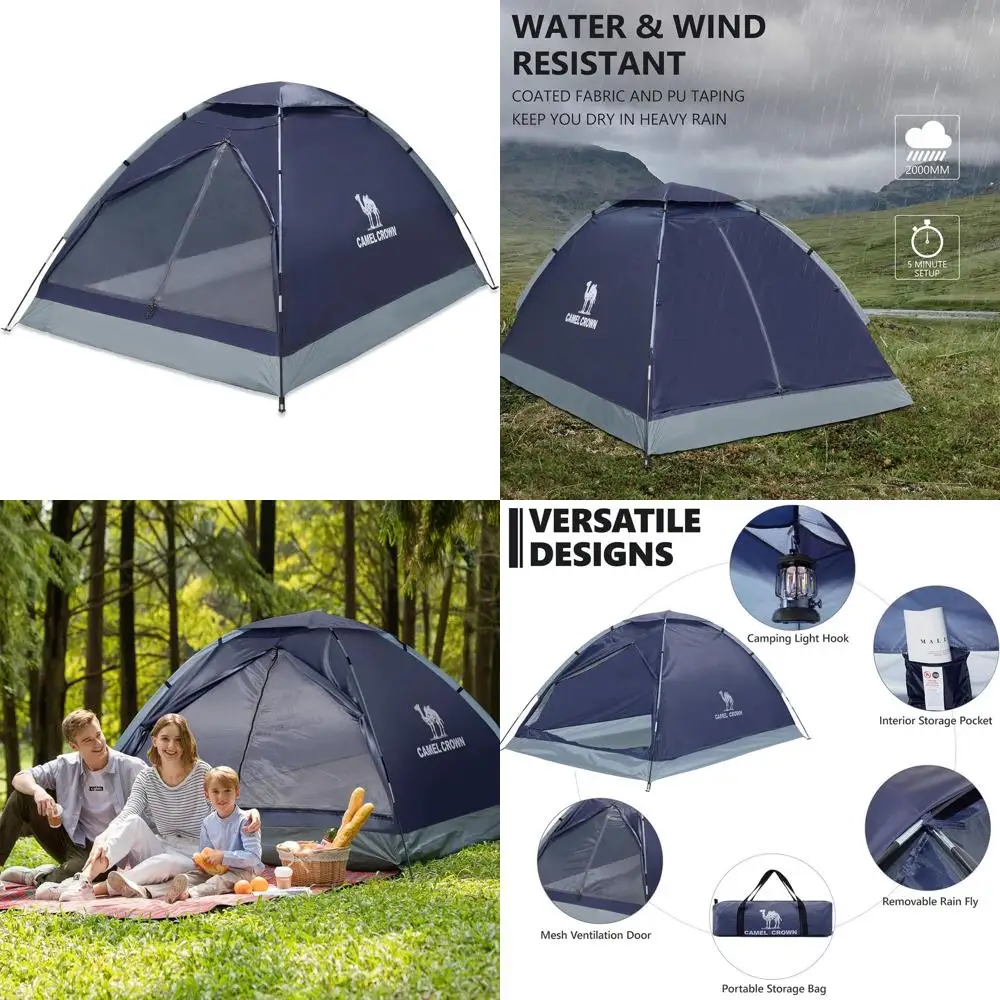 Waterproof 2-5 Person Dome Tent for Camping, Hiking, and Backpacking - Spacious, Lightweight, Portable
Waterproof 2-5 Person Dome Tent for Camping, Hiking, and Backpacking - Spacious, Lightweight, Portable