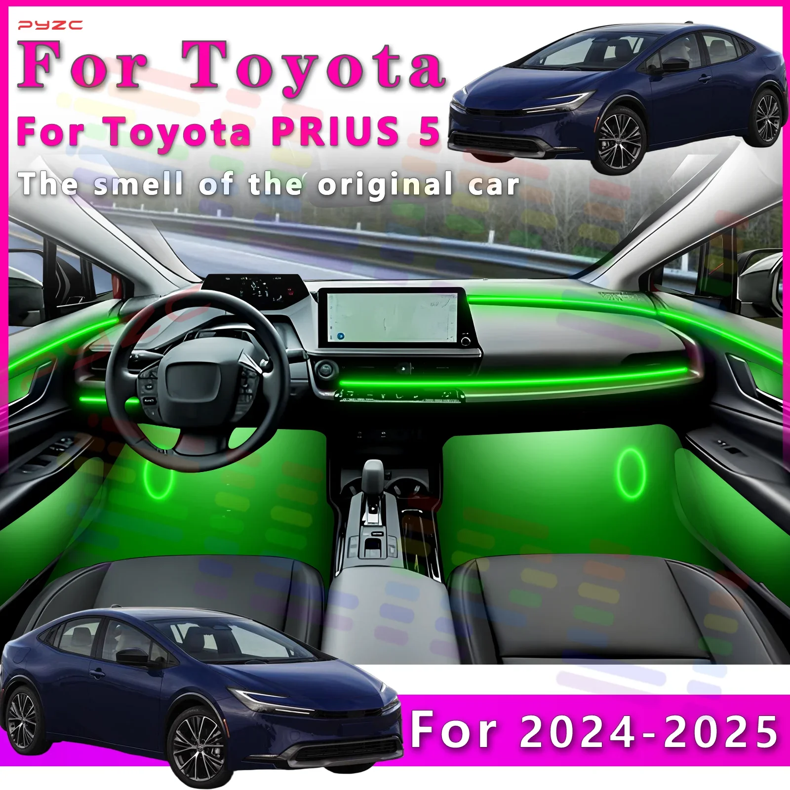 Для Toyota Prius 5 внутренняя светодиодная декоративная лента с многофункциональными режимами и 64-цветной подсветкой для ярких Interi
Для Toyota Prius 5 внутренняя светодиодная декоративная лента с многофункциональными режимами и 64-цветной подсветкой для ярких Interi