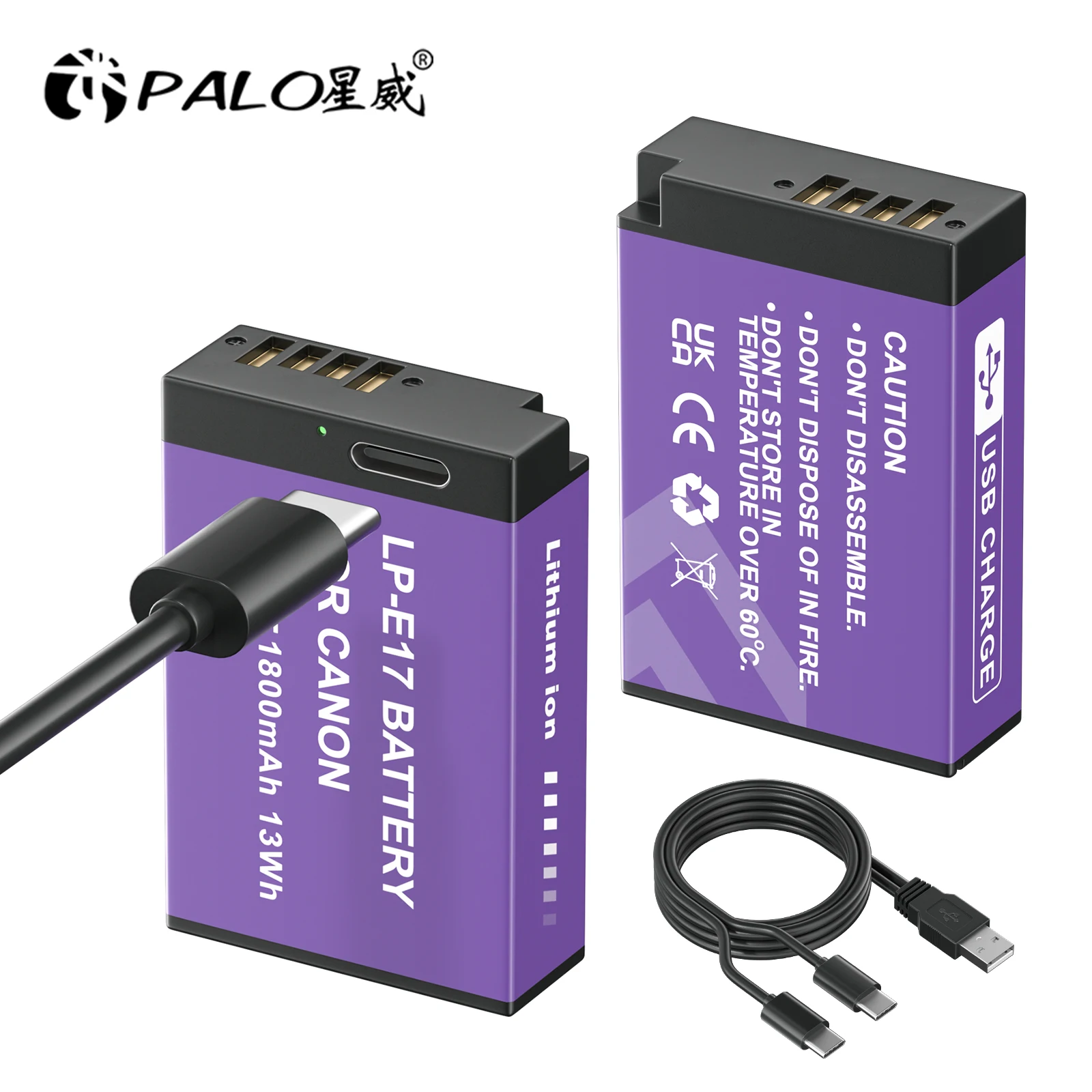 USB LP-E17 LP E17 Battery for Canon EOS Rebel T7i, T6i, T6s, SL3, SL2, 77D, 9000D, 8000D, 800D, 760D, 750D, 200D, M6, M5, M3
USB LP-E17 LP E17 Battery for Canon EOS Rebel T7i, T6i, T6s, SL3, SL2, 77D, 9000D, 8000D, 800D, 760D, 750D, 200D, M6, M5, M3