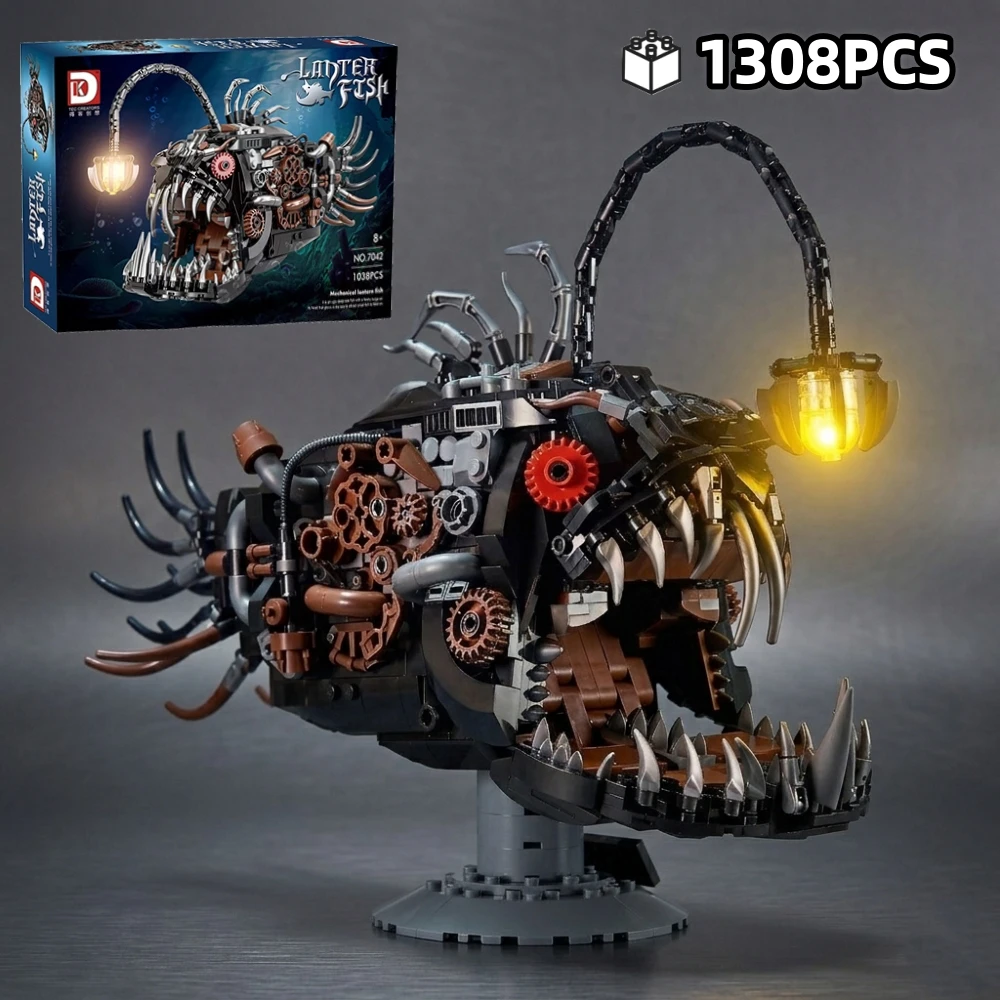1038Pcs Technical Anglerfish Building Blocks, Mechanical Deep Sea Creature Model With Light, Educational Bricks, Holiday Gift
1038Pcs Technical Anglerfish Building Blocks, Mechanical Deep Sea Creature Model With Light, Educational Bricks, Holiday Gift
