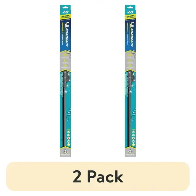(2 pack) MICHELIN® Optimum+ 28" Ceramic Beam with Night Shield Technology Windshield Wiper Blade
(2 pack) MICHELIN® Optimum+ 28" Ceramic Beam with Night Shield Technology Windshield Wiper Blade