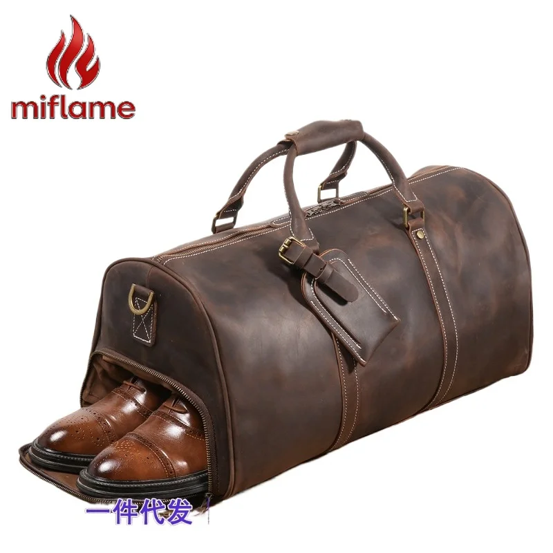 Мужская сумка-кроссбоди из кожи Crazy Horse, дорожная сумка-дафл для путешествий, ручной работы, винтажная
Мужская сумка-кроссбоди из кожи Crazy Horse, дорожная сумка-дафл для путешествий, ручной работы, винтажная