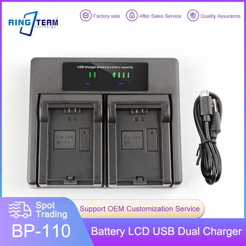 USB Dual Battery Charger for BP-110 BP110 CG-110 CG110 LEGRIA iVIS VIXIA R205 R206 R26 R27 R28 R21 R20 R200 R21 CAmcorder
USB Dual Battery Charger for BP-110 BP110 CG-110 CG110 LEGRIA iVIS VIXIA R205 R206 R26 R27 R28 R21 R20 R200 R21 CAmcorder