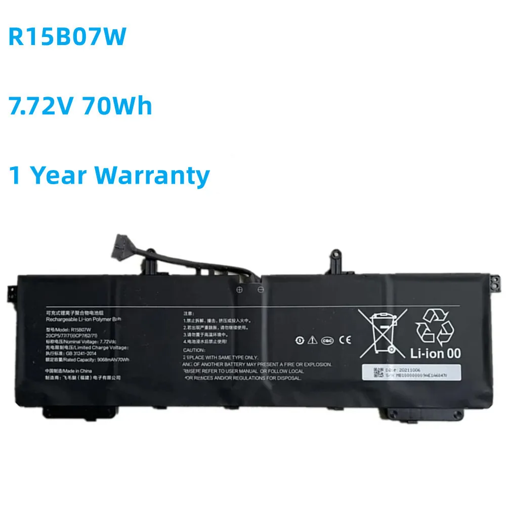 New R15B07W 7.72V 70Wh Laptop Battery For Xiaomi RedmiBook Enhanced Pro 15 XMA2007
New R15B07W 7.72V 70Wh Laptop Battery For Xiaomi RedmiBook Enhanced Pro 15 XMA2007