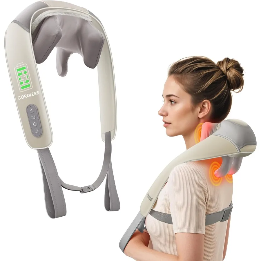 Cordless Neck Massager with Heat 4D Deep Kneading for Neck and Shoulder Relief Wireless Shiatsu Back Massager Pillow for Pain R
Cordless Neck Massager with Heat 4D Deep Kneading for Neck and Shoulder Relief Wireless Shiatsu Back Massager Pillow for Pain R
