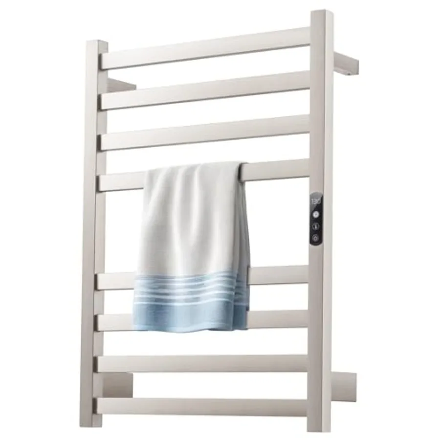 Bathroom Wall Mounted Electric Towel Dryer Rack with Brushed Finish, White, Heated Towel Warmer Featuring Temperature Control a
Bathroom Wall Mounted Electric Towel Dryer Rack with Brushed Finish, White, Heated Towel Warmer Featuring Temperature Control a