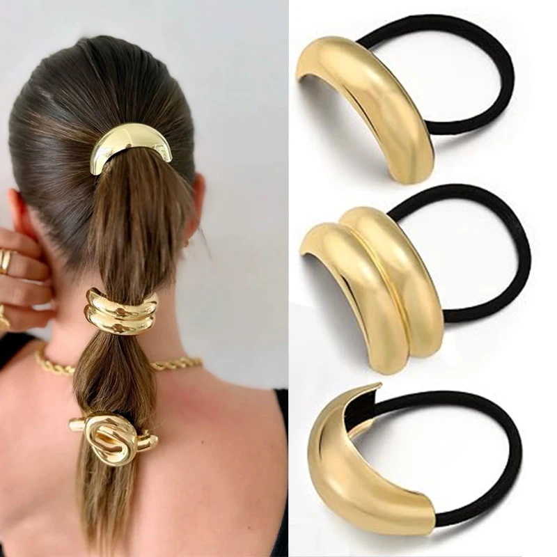 Elegant Geometric Design Gold Metal Hair Ties for Thick Hair Stretchy Non-Damage Ponytail Cuff Holder Women Hair Accessories
Elegant Geometric Design Gold Metal Hair Ties for Thick Hair Stretchy Non-Damage Ponytail Cuff Holder Women Hair Accessories