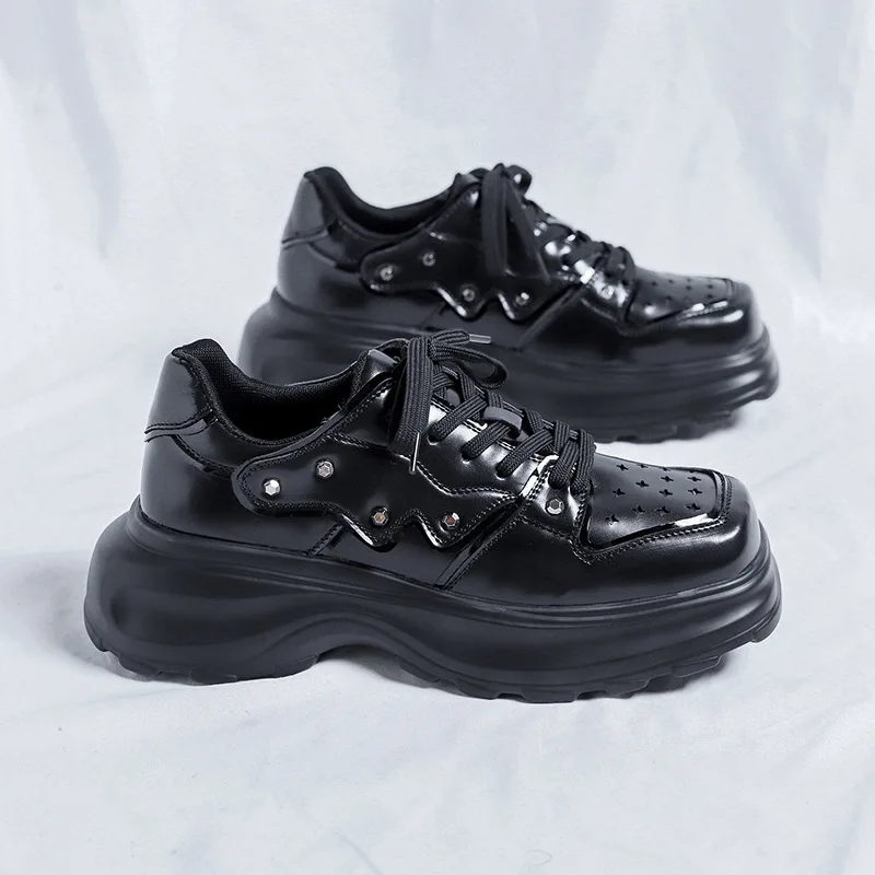 men luxury fashion platform shoes black trendy original leather shoe brand designer square toe sneakers youth footwear zapatos
men luxury fashion platform shoes black trendy original leather shoe brand designer square toe sneakers youth footwear zapatos