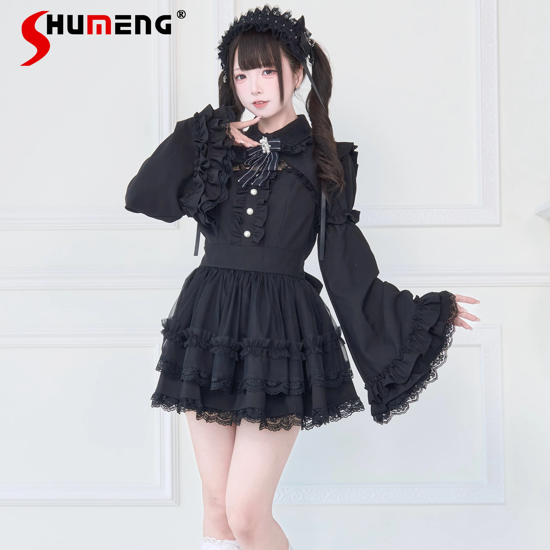 Массовая работа в японском стиле, кружевной кукольный воротник, съемное короткое платье с длинными рукавами, шорты с высокой талией, женский комплект из двух предметов
Массовая работа в японском стиле, кружевной кукольный воротник, съемное короткое платье с длинными рукавами, шорты с высокой талией, женский комплект из двух предметов