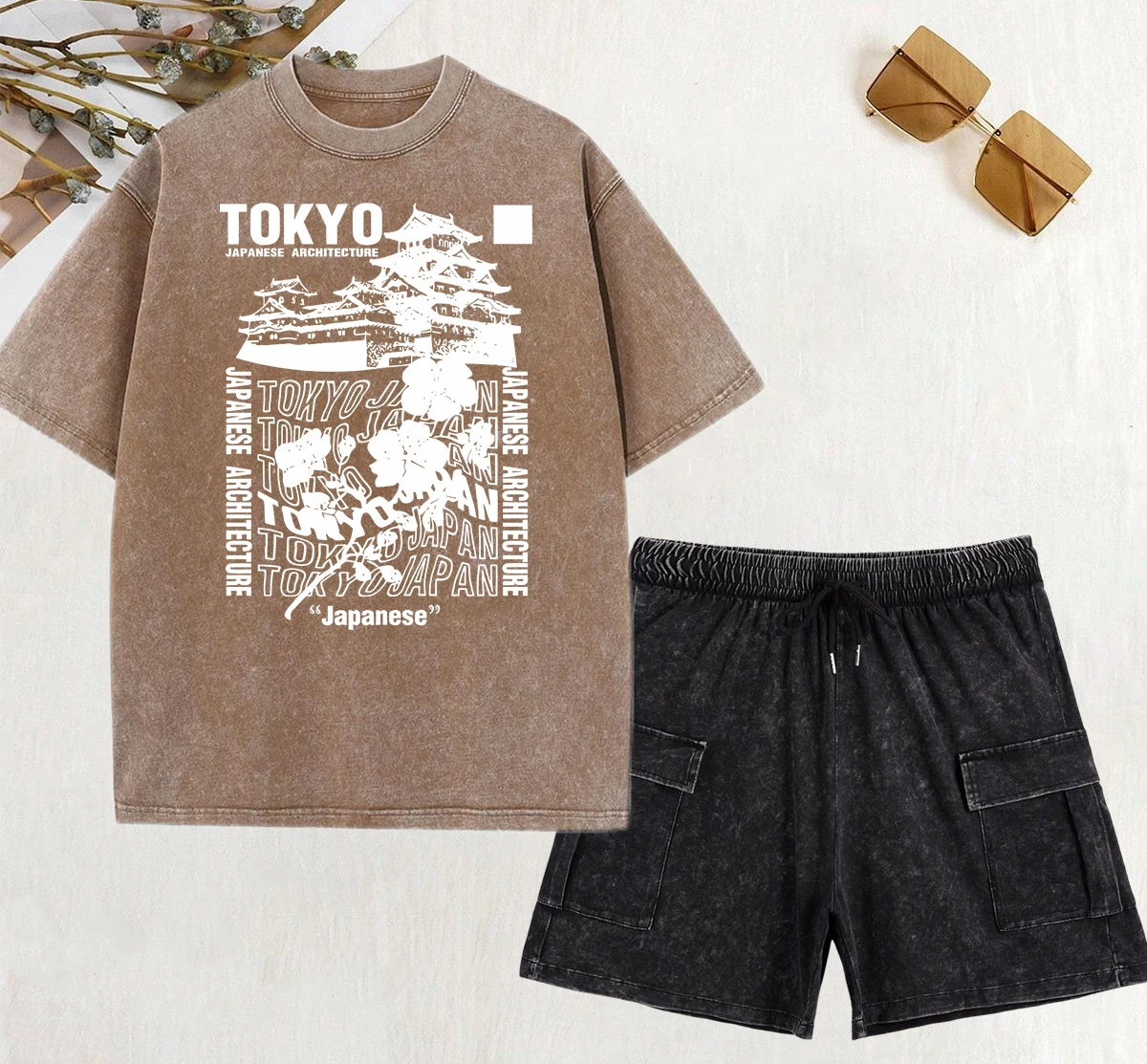 Japanese Tokyo Sakura Print Washed T-Shirt Sets Women Summer Soft Sport Pants Fashion Loose Short Set Y2K Cotton T Shirts
Japanese Tokyo Sakura Print Washed T-Shirt Sets Women Summer Soft Sport Pants Fashion Loose Short Set Y2K Cotton T Shirts