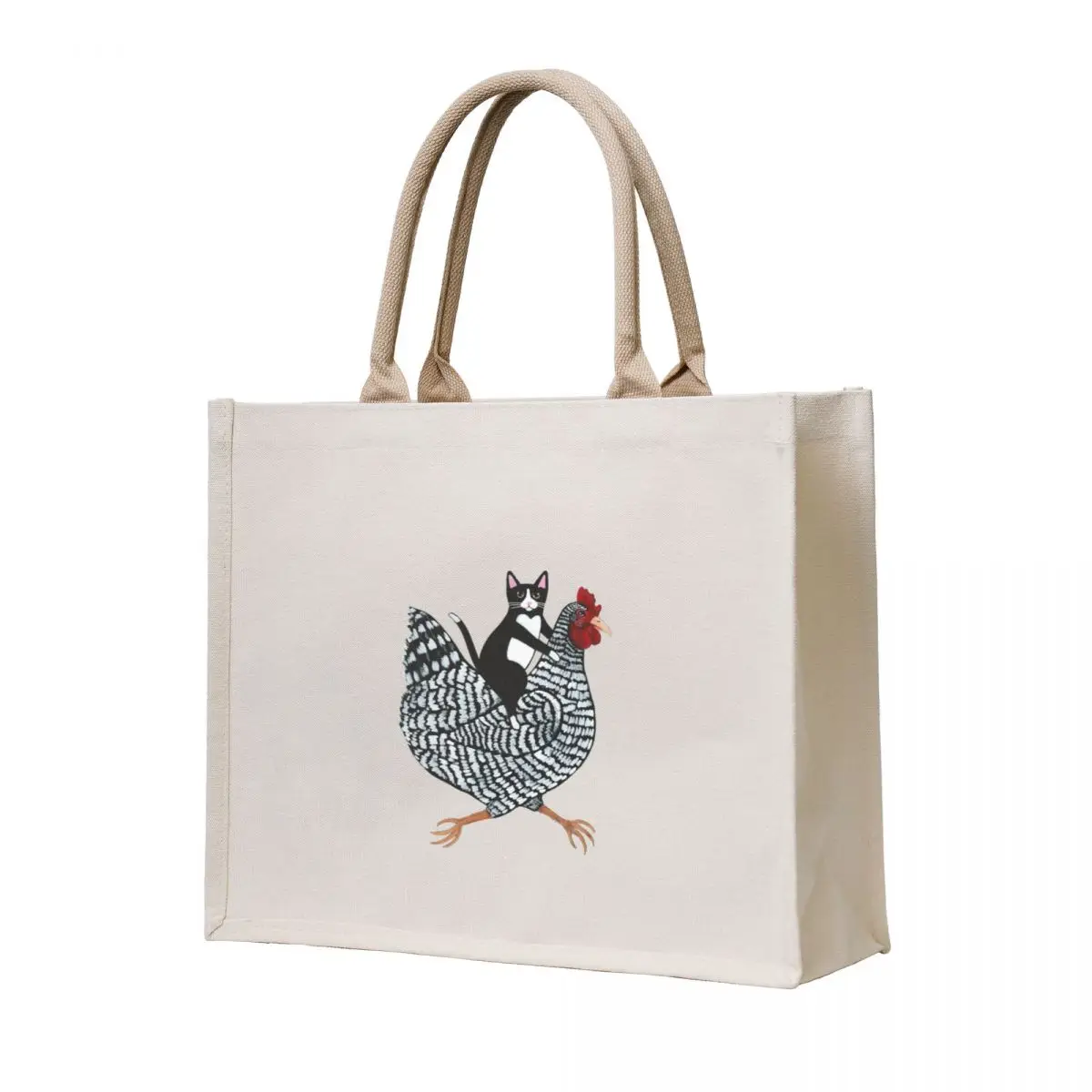 Tuxedo Cat Chicken Ride Tote Bag Handbags women canvas tote bag Large bags for women Canvas bag for women
Tuxedo Cat Chicken Ride Tote Bag Handbags women canvas tote bag Large bags for women Canvas bag for women