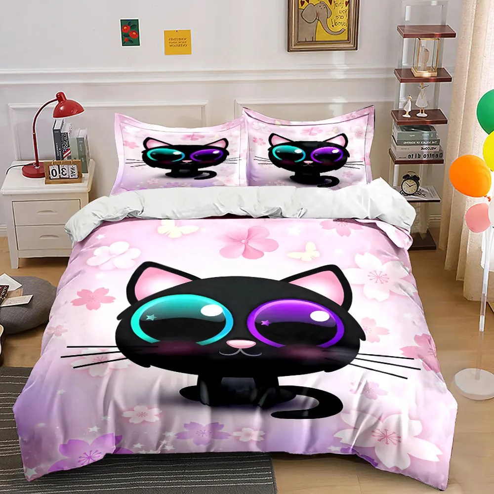 Cute Cat Themed Decoration Set Multiple sizes kid's and adults' bedroom Exquisite 3PC bedding set, gift
Cute Cat Themed Decoration Set Multiple sizes kid's and adults' bedroom Exquisite 3PC bedding set, gift
