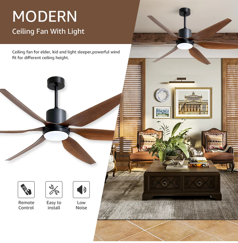 Large Ceiling Fan with Light 66 Inch Mute Fan with Remote Control Living Room Light 6 Speed Ventilador for Restaurant Garage
Large Ceiling Fan with Light 66 Inch Mute Fan with Remote Control Living Room Light 6 Speed Ventilador for Restaurant Garage