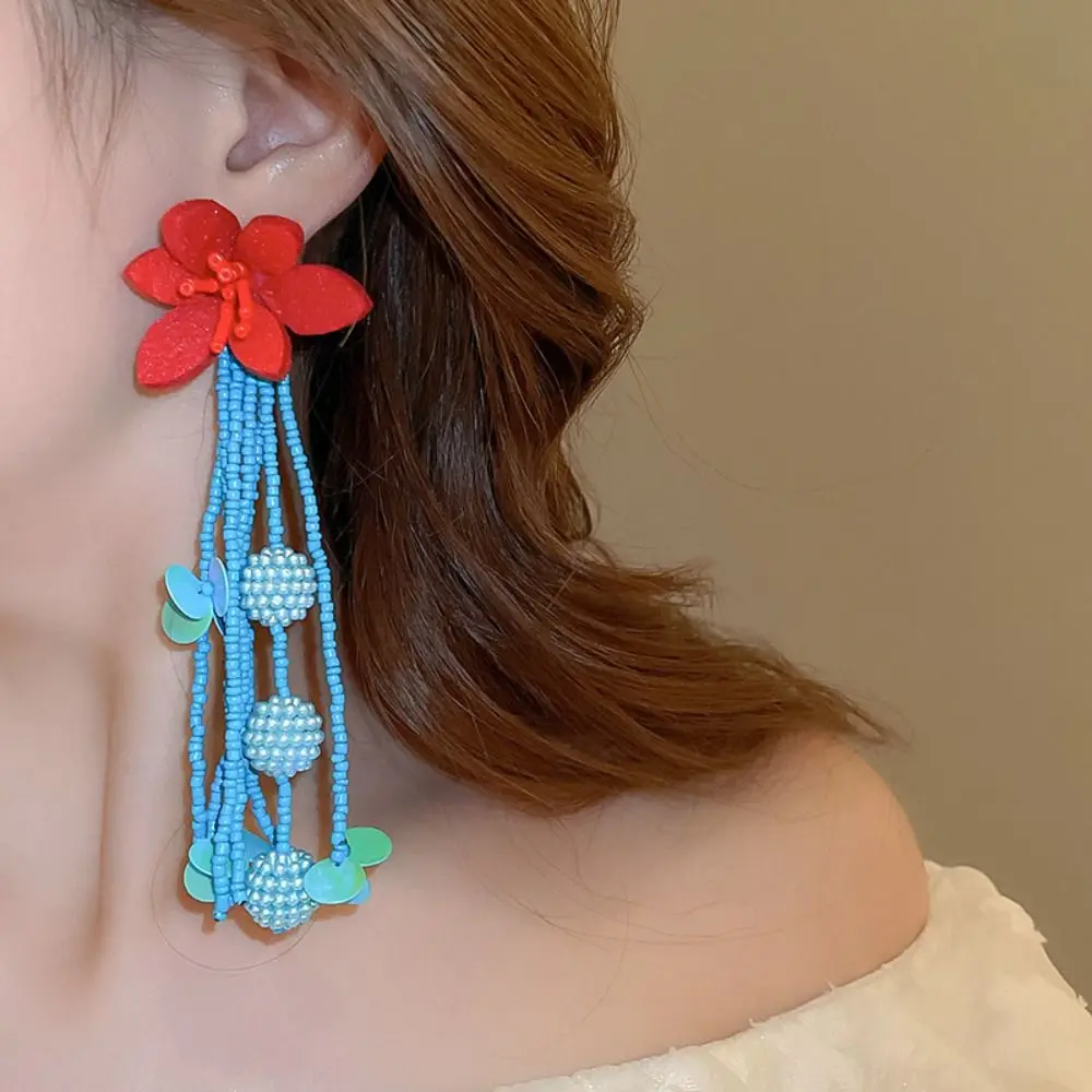 Minority Design Tassel Flower Earrings Korean Style Tassel Fairy Flower Dangle Earring Jewelry Accessories Alloy Beaded Earrings
Minority Design Tassel Flower Earrings Korean Style Tassel Fairy Flower Dangle Earring Jewelry Accessories Alloy Beaded Earrings