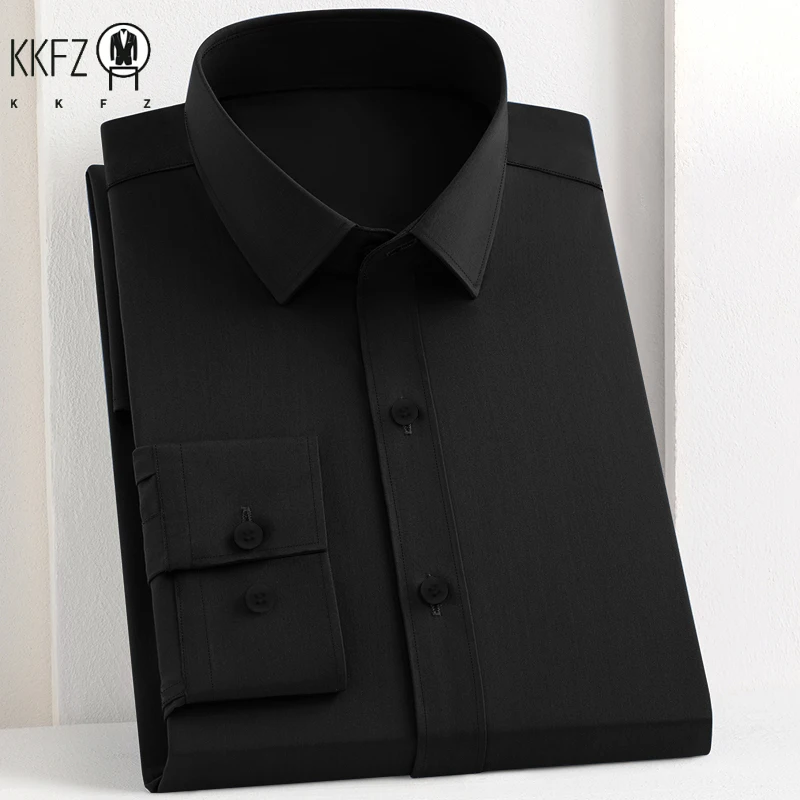 Men's Business Casual Long Sleeve Shirt Solid Color Wrinkle Resistant Comfortable All-Season Versatile Top
Men's Business Casual Long Sleeve Shirt Solid Color Wrinkle Resistant Comfortable All-Season Versatile Top