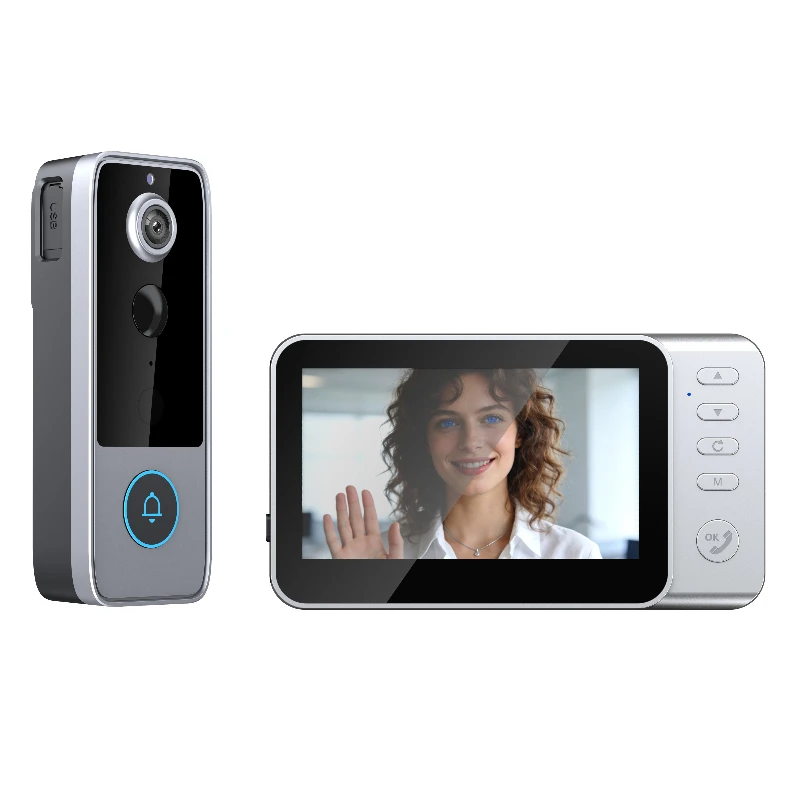 Home Security 4.5 Inch Screen Smart Gate Camera Video Door Bell Apartments Building Doorbell Camera With display screen
Home Security 4.5 Inch Screen Smart Gate Camera Video Door Bell Apartments Building Doorbell Camera With display screen