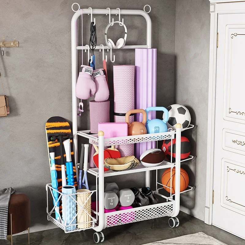 Spot factory direct sales Metal frame basket rack home gym organizer yoga mat storage shelves Sports equipment storage rack
Spot factory direct sales Metal frame basket rack home gym organizer yoga mat storage shelves Sports equipment storage rack