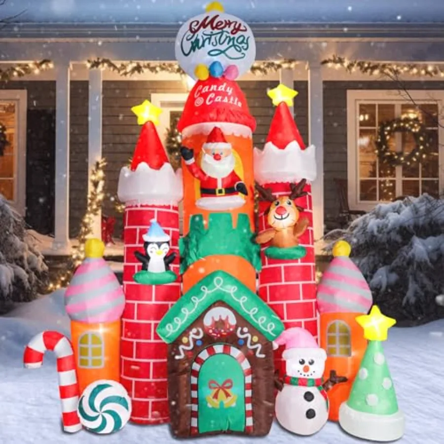9.6 Feet Christmas Inflatable Decorations Christmas Outdoor Yard Decorations Built-in Bright Projector Light Blow Up for Yard G
9.6 Feet Christmas Inflatable Decorations Christmas Outdoor Yard Decorations Built-in Bright Projector Light Blow Up for Yard G