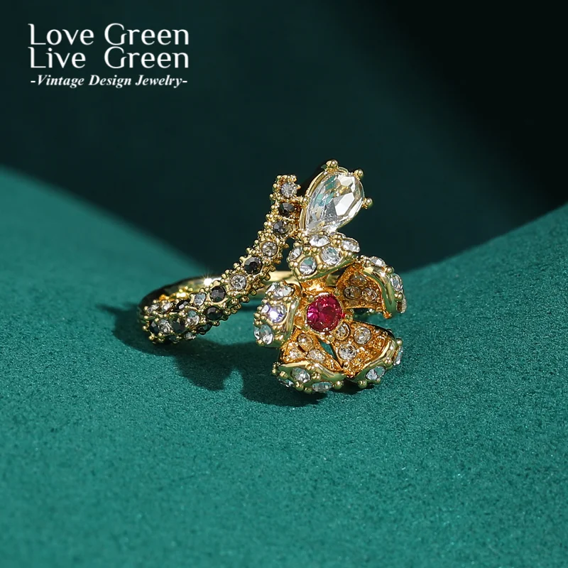 Vintage Natural Stone Little Flower Rings Stereoscopic Rhinestone Gold Color For Woman Accessories Jewelry Trends 2025 New Gift
Vintage Natural Stone Little Flower Rings Stereoscopic Rhinestone Gold Color For Woman Accessories Jewelry Trends 2025 New Gift