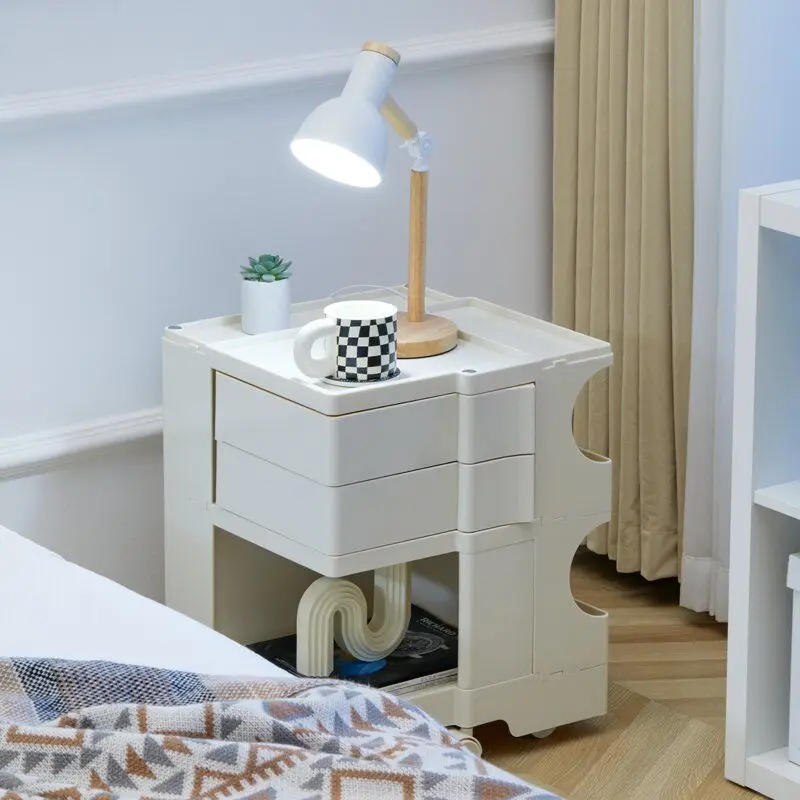 360° rotatable removable storage cabinet, mobile bedside table, simple office storage cabinet 
360° rotatable removable storage cabinet, mobile bedside table, simple office storage cabinet