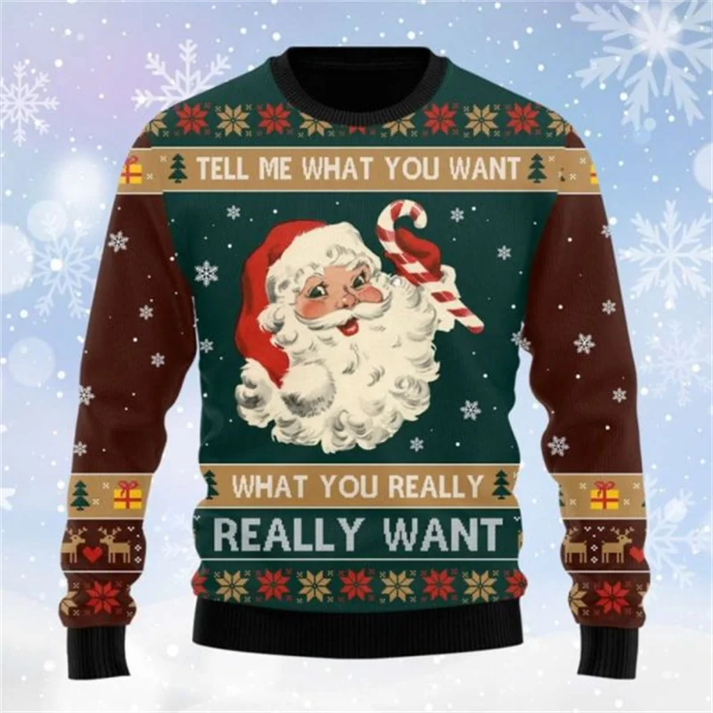 Christmas Pullover Ugly Sweater Men Women Clothes Father Christmas 3D Printing Women Crewneck Sweatshirt Casual Man Sweater Tops
Christmas Pullover Ugly Sweater Men Women Clothes Father Christmas 3D Printing Women Crewneck Sweatshirt Casual Man Sweater Tops
