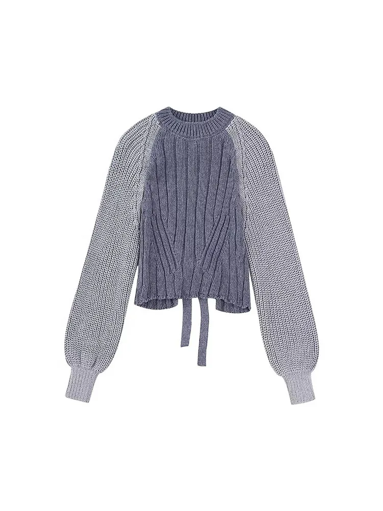 Women New Fashion backless Lace up decoration Cropped Knitted Sweater Vintage Long Sleeve Female Pullovers Chic Tops 5802/118
Women New Fashion backless Lace up decoration Cropped Knitted Sweater Vintage Long Sleeve Female Pullovers Chic Tops 5802/118