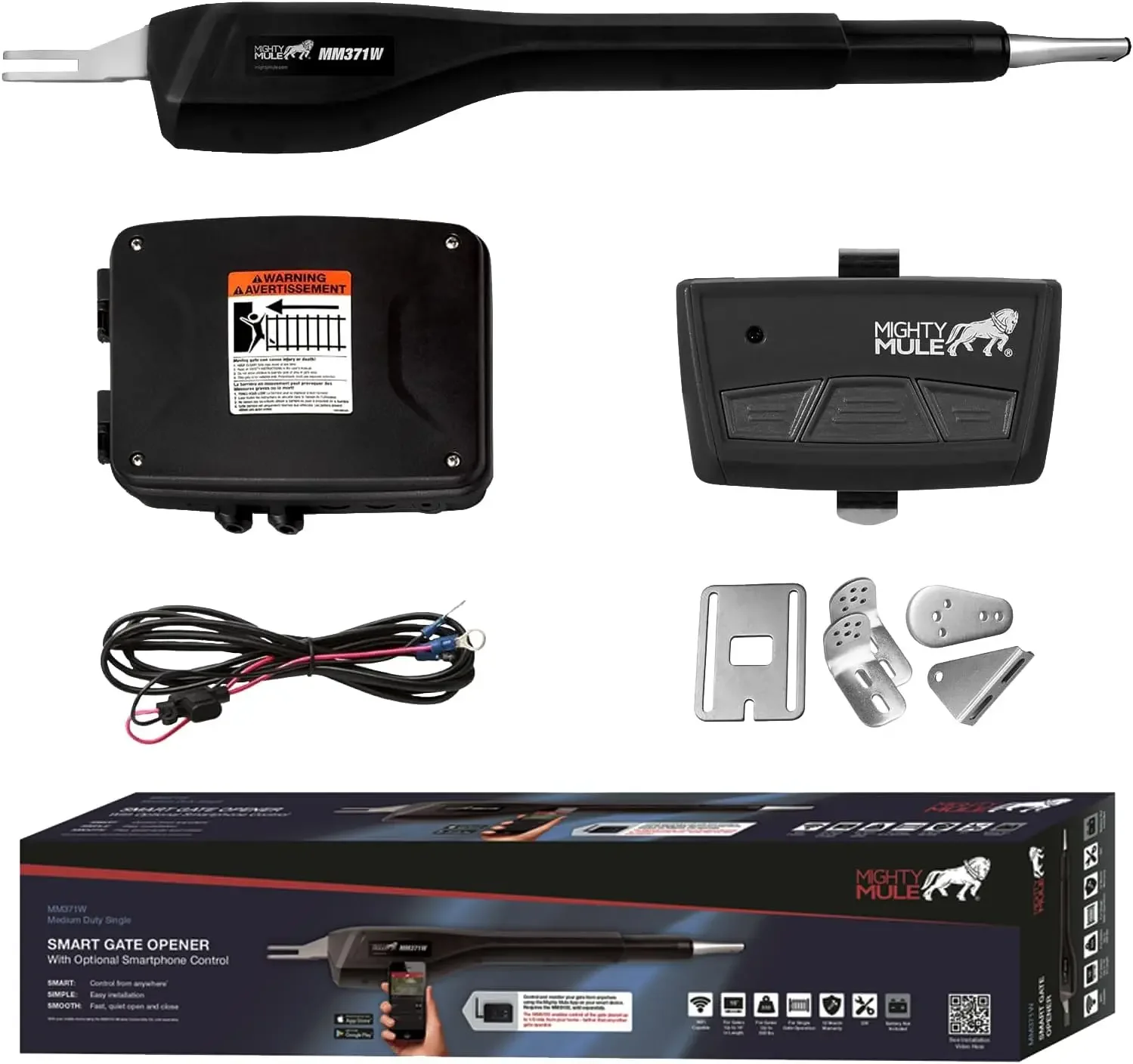 Automatic Gate Opener, Smart and Solar Ready, Includes Gate Opener Remote and More-Up to 16ft Long
Automatic Gate Opener, Smart and Solar Ready, Includes Gate Opener Remote and More-Up to 16ft Long