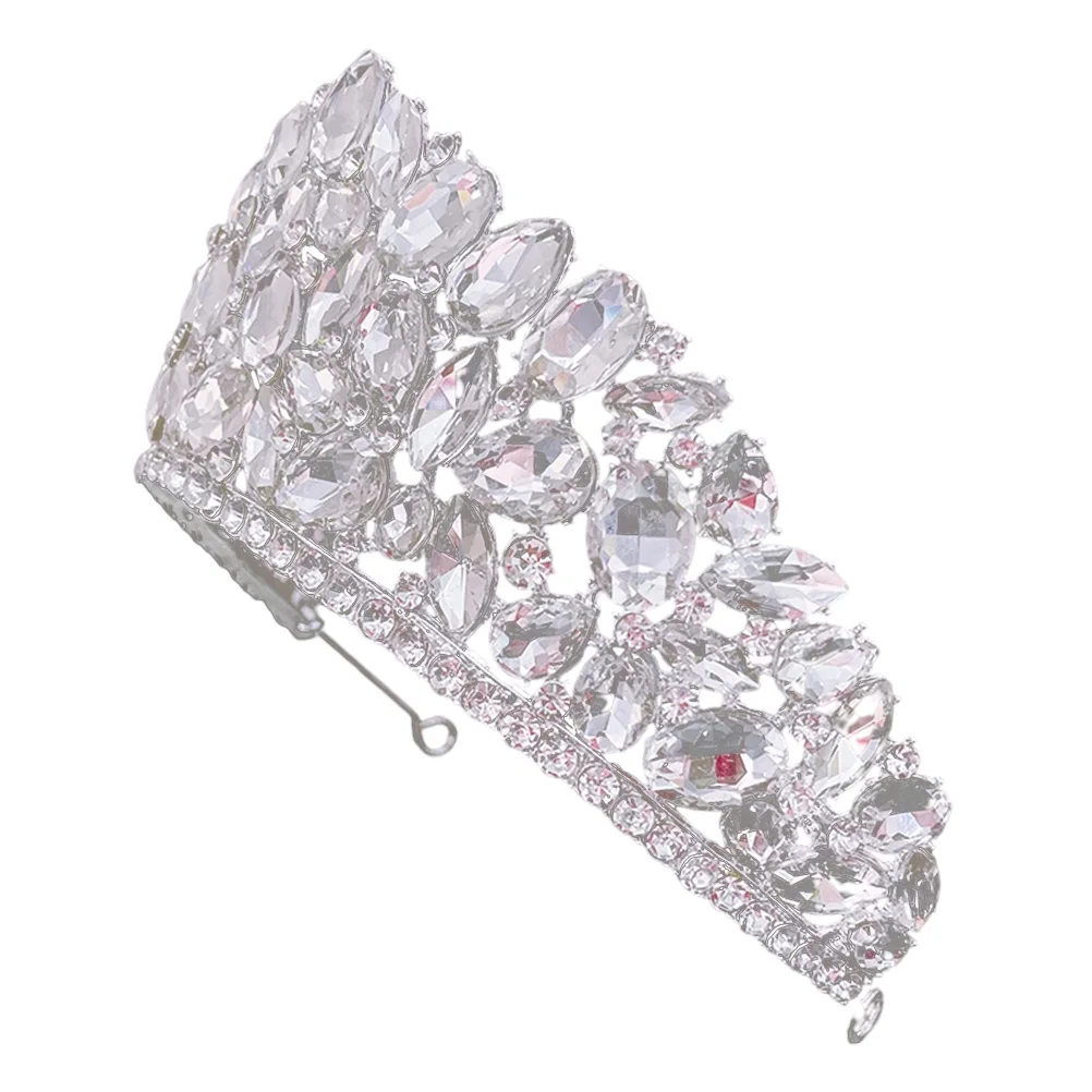 Alloy Crown Headdress Rhinestone Bride Headpiece Lightweight Durable Wedding Celebration Tiara Prop Shiny Elegant Woman
Alloy Crown Headdress Rhinestone Bride Headpiece Lightweight Durable Wedding Celebration Tiara Prop Shiny Elegant Woman