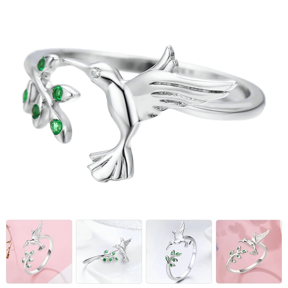 1pc Women Hummingbird Leaves Adjustable Dainty Finger Jewelry Open Ring For Girls Teens Fashionable Creative Ring Decoration
1pc Women Hummingbird Leaves Adjustable Dainty Finger Jewelry Open Ring For Girls Teens Fashionable Creative Ring Decoration
