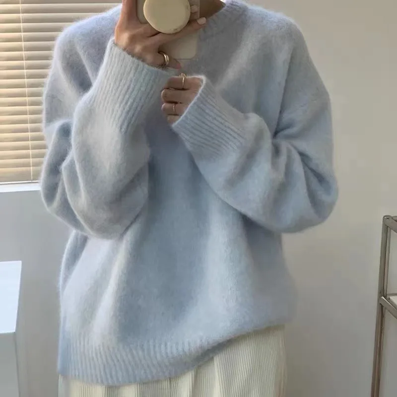 Casual Loose Knitted Sweater Pullovers for Women's Pullovers New O-neck Solid Full Sleeve Korean Versatile Knitted Tops Woman
Casual Loose Knitted Sweater Pullovers for Women's Pullovers New O-neck Solid Full Sleeve Korean Versatile Knitted Tops Woman