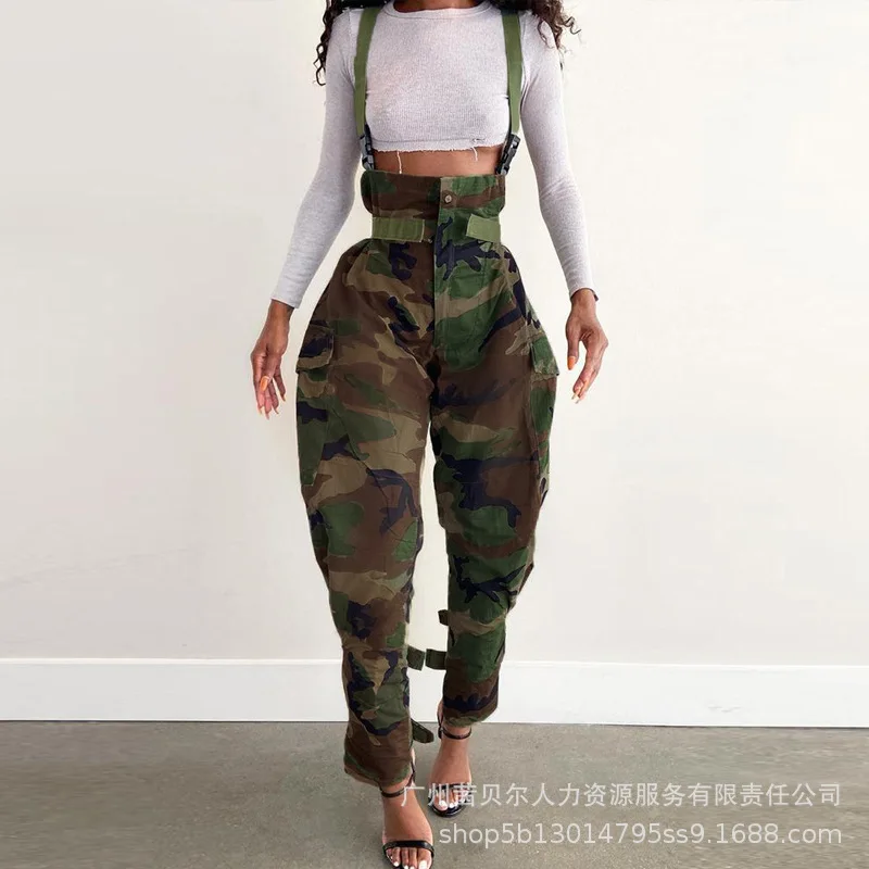 Overalls Camouflage Print High Waist One Piece Suspender Cargo Pants Women Fashion Rompers Casual 2023 Autumn New Jumpsuits
Overalls Camouflage Print High Waist One Piece Suspender Cargo Pants Women Fashion Rompers Casual 2023 Autumn New Jumpsuits