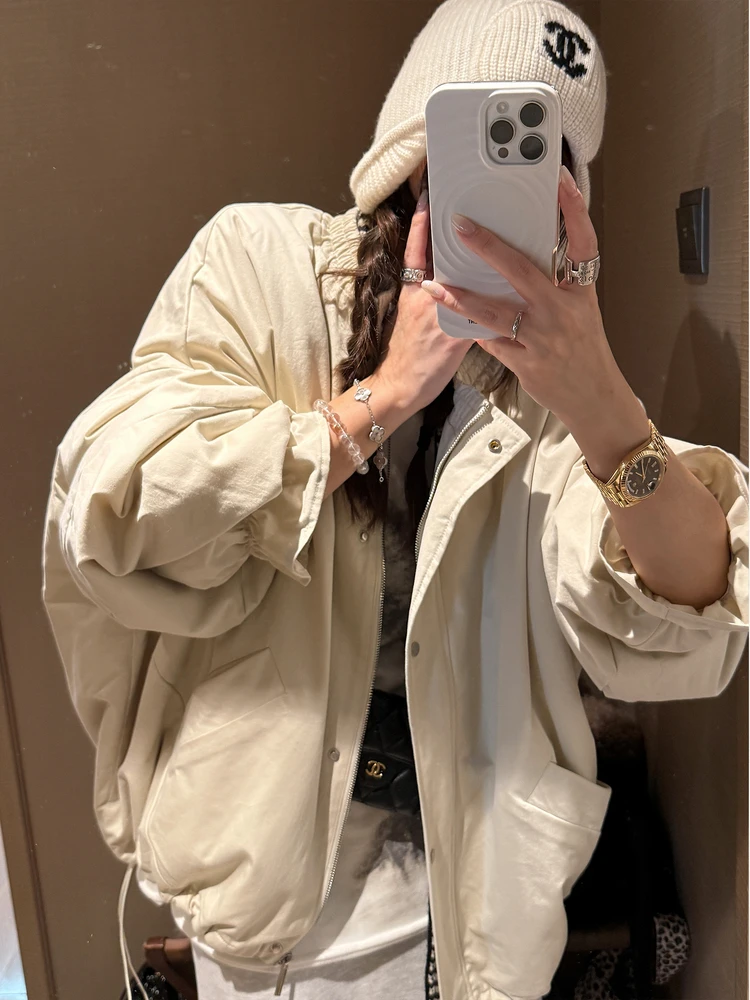 OHLABABY Casual ort Thiened Cotton Jaet Women's Outerwear Loose Slimming Workwear Parka Coat with Hood Long Sve Zipper
OHLABABY Casual ort Thiened Cotton Jaet Women's Outerwear Loose Slimming Workwear Parka Coat with Hood Long Sve Zipper