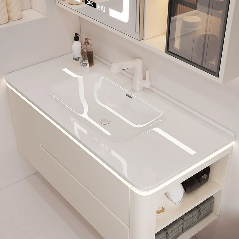 Simple cream wind washing table ceramic integrated basin modern bathroom intelligent solid wood
Simple cream wind washing table ceramic integrated basin modern bathroom intelligent solid wood