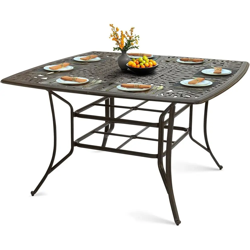 Patio Cast High Bar Table or 6-8, Outdoor 64" Large Square High Dining Table with 2.2" Umbrella Hole, Weather-Resistant Patio Di
Patio Cast High Bar Table or 6-8, Outdoor 64" Large Square High Dining Table with 2.2" Umbrella Hole, Weather-Resistant Patio Di