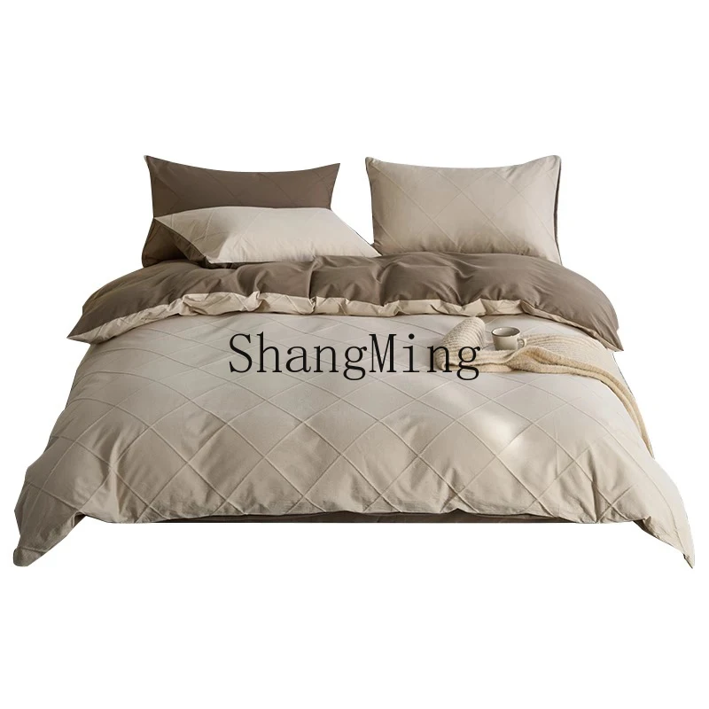 ZYY pure cotton bed four-piece set of 100 cotton simple jacquard bed sheet quilt cover bed hat
ZYY pure cotton bed four-piece set of 100 cotton simple jacquard bed sheet quilt cover bed hat