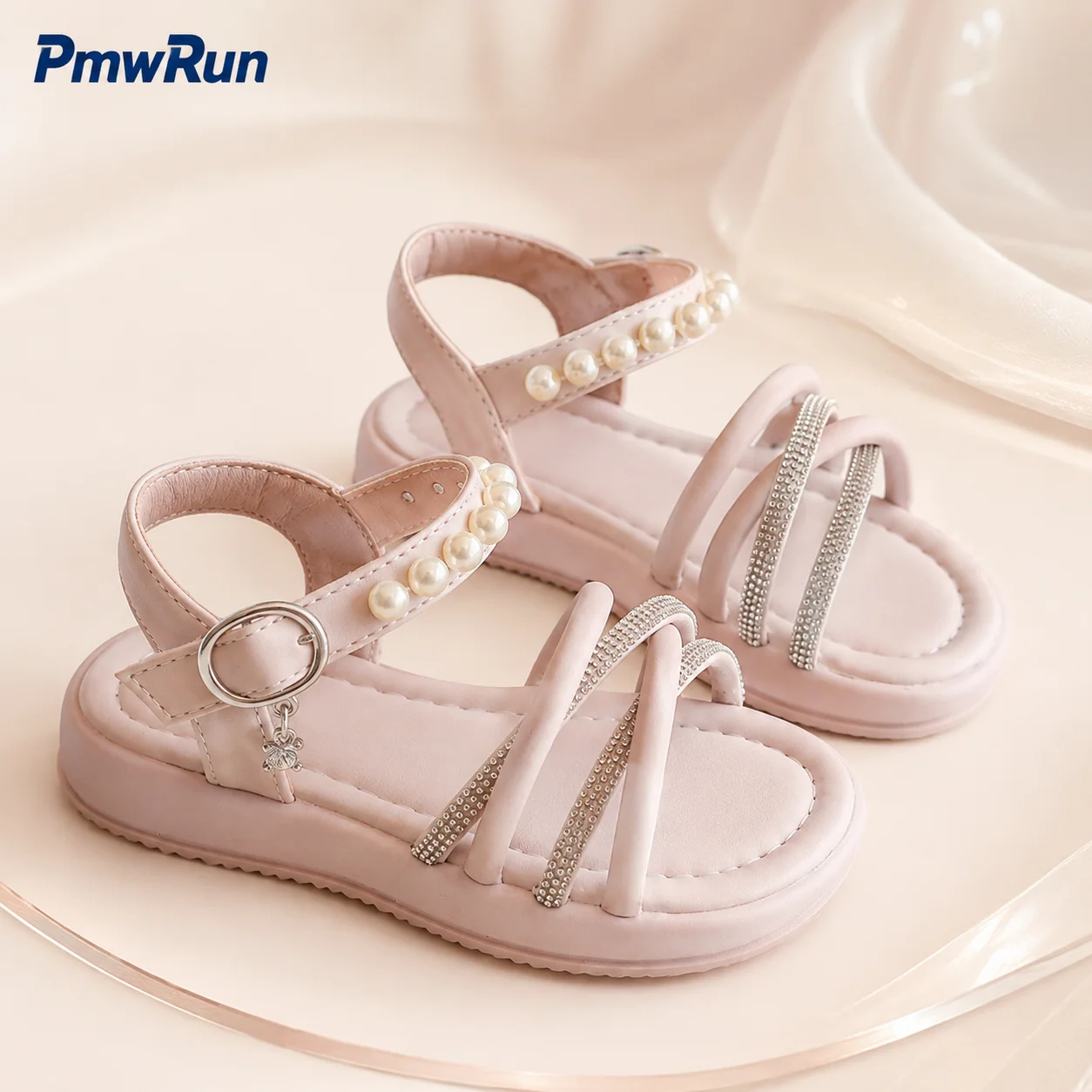 Korean Style Princess Sandals For Girls Luxury Rhinestone Pearl Girl's Sandal Anti-slippery Summer Barefoot Sandals For Children
Korean Style Princess Sandals For Girls Luxury Rhinestone Pearl Girl's Sandal Anti-slippery Summer Barefoot Sandals For Children