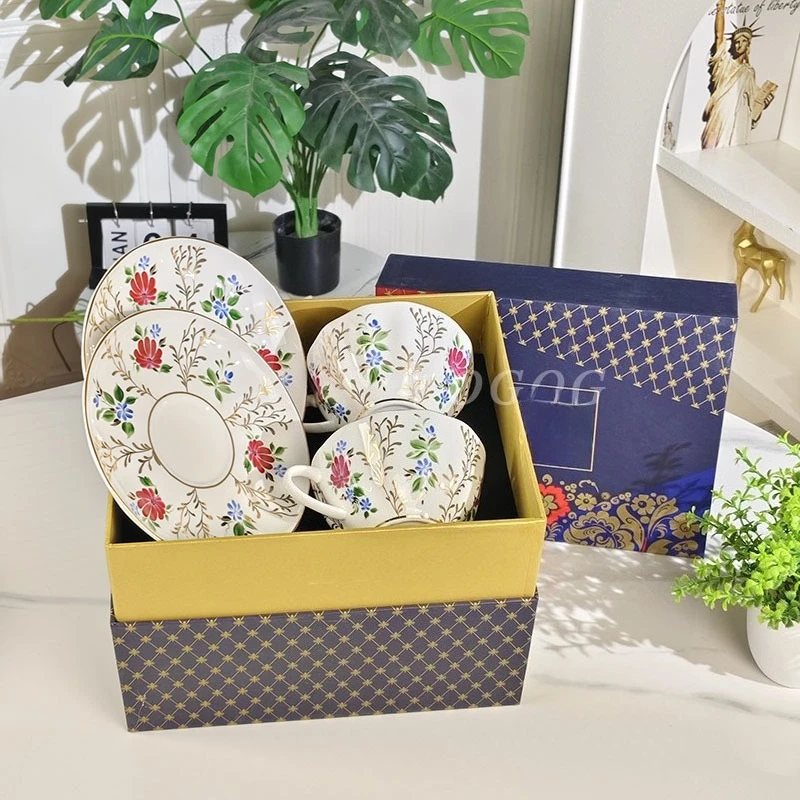 Premium European Vintage Coffee Cup Saucer Set Gold Rim High Grade Afternoon Tea Cup Deluxe Gift Box Wedding Holiday Gift Use
Premium European Vintage Coffee Cup Saucer Set Gold Rim High Grade Afternoon Tea Cup Deluxe Gift Box Wedding Holiday Gift Use