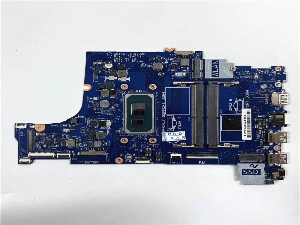 0G4GH1 для ноутбука DELL Vostro 3400 3500, материнская плата I5-1135G7, 100% полное тестирование
0G4GH1 для ноутбука DELL Vostro 3400 3500, материнская плата I5-1135G7, 100% полное тестирование