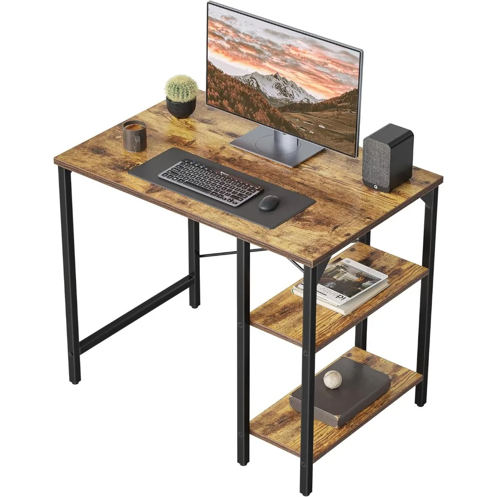 Small Computer Desk, 35 Inch Home Office Desk with 2 Storage Shelves on Left or Right Side, Study Writing Desk with Storage Boa
Small Computer Desk, 35 Inch Home Office Desk with 2 Storage Shelves on Left or Right Side, Study Writing Desk with Storage Boa