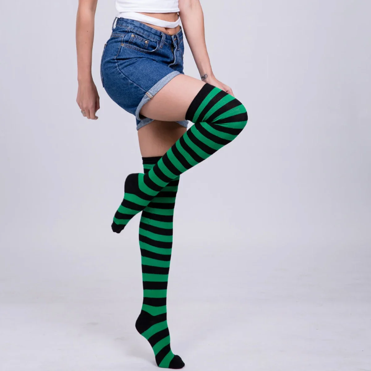 1 Pair of Rainbow Knee-high Ladies' Halloween Costumes Perform A Dance-striped All-season Universal Sock
1 Pair of Rainbow Knee-high Ladies' Halloween Costumes Perform A Dance-striped All-season Universal Sock