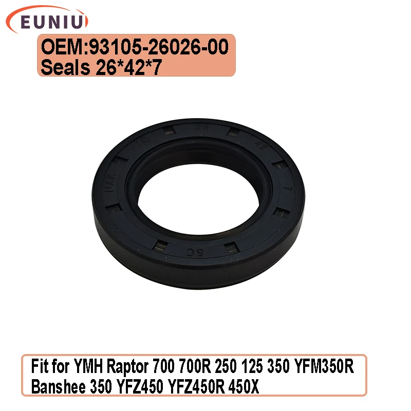 Уплотнения Размер 26*42*7 OEM 93105-26026-00 Подходит для YMH Raptor 700 700R 250 125 350 YFM350R Banshee 350 YFZ450 YFZ450R 450X
Уплотнения Размер 26*42*7 OEM 93105-26026-00 Подходит для YMH Raptor 700 700R 250 125 350 YFM350R Banshee 350 YFZ450 YFZ450R 450X