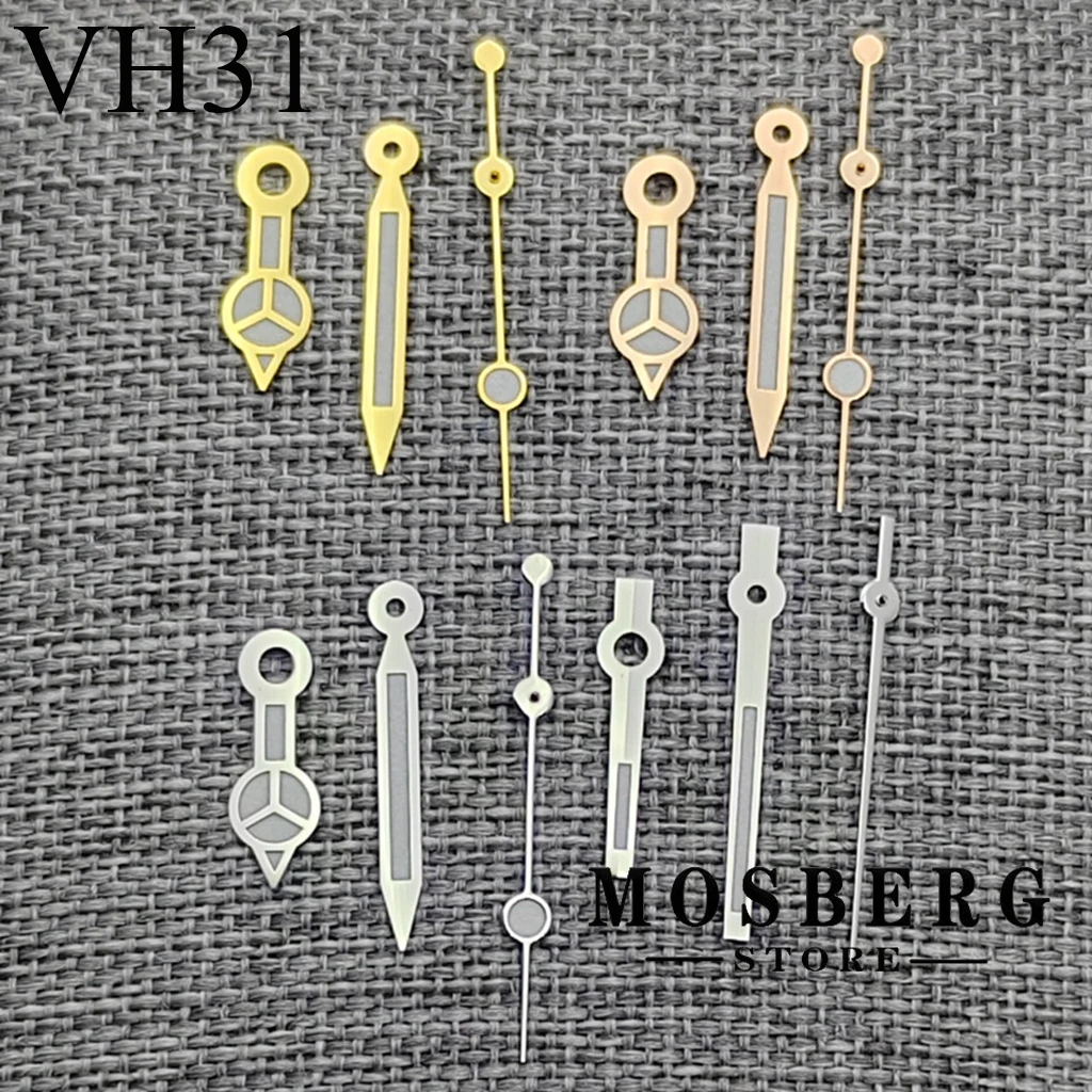 Стрелки для часов VH31, серебристые/розовое золото, с зеленым люминесцентным покрытием, подходят для механизмов часов VH31, аксессуары и запчасти.
Стрелки для часов VH31, серебристые/розовое золото, с зеленым люминесцентным покрытием, подходят для механизмов часов VH31, аксессуары и запчасти.