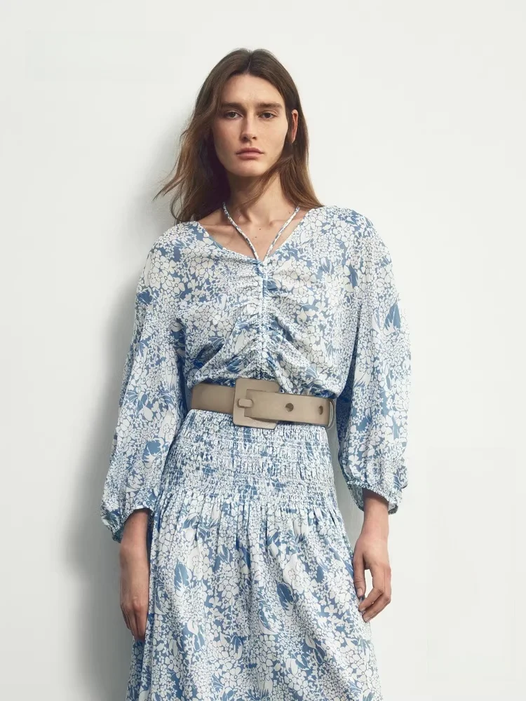 Edition× SEA Floral Print irt Women's Loose Fit Long Sve Cotton irt Stand Collar Button Detail Thin Autumn New Arrivals
Edition× SEA Floral Print irt Women's Loose Fit Long Sve Cotton irt Stand Collar Button Detail Thin Autumn New Arrivals